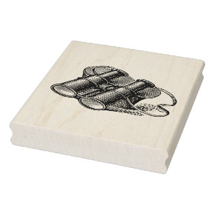 Vintage Binonulare Zeichnend Gummistempel