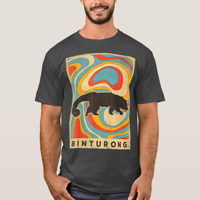 Vintage Binturong Lover Animal Retro Style T-Shirt (Vorderseite)