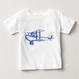 Vintage Biplane - Navy Blue Baby T-shirt