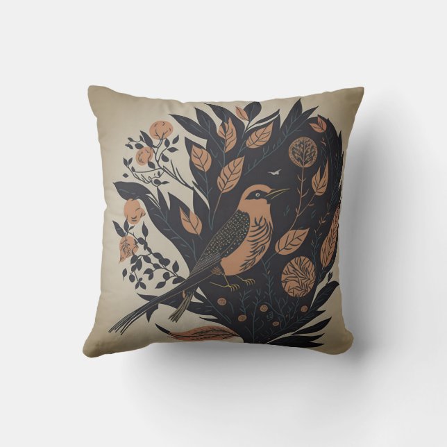 vintage bird 3 kissen (Rückseite)