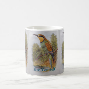 Vintage Bird-Art-Tasse mit Text Kaffeetasse