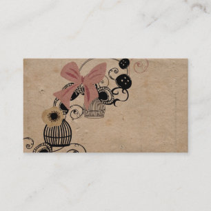 Vintage Birdcages Geschäfts-Karte Visitenkarte