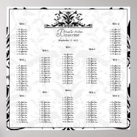 Vintage Birds Plum Blooms Seating Chart 12 Tables