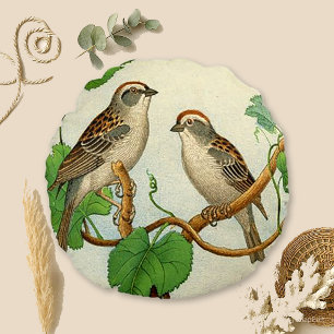 Vintage Birnen Rundes Kissen