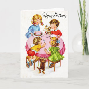 Vintage Birthday Card Karte