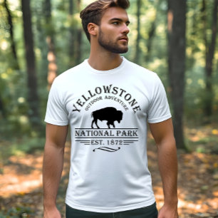 Vintage Bison Yellowstone Nationalpark T-Shirt