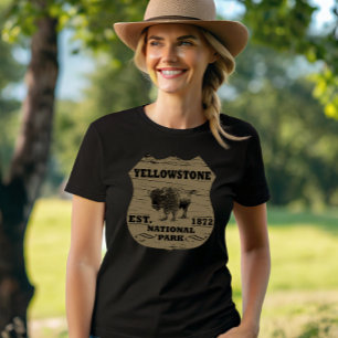 Vintage-Bison Yellowstone-Nationalpark T-Shirt
