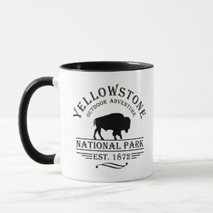 Vintage-Bison Yellowstone-Nationalpark Tasse