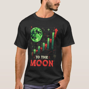 Vintage Bitcoin Chart Kerze und Kryptowährung In T-Shirt
