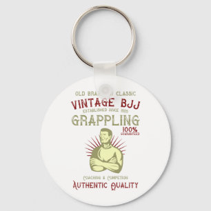 Vintage BJJ Retro Grappling Brasilianisches Jiu Ji Schlüsselanhänger