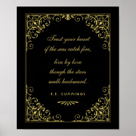 Vintage Black and Gold Art Deco Wedding Poster