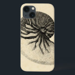 Vintage Black and White Conch Shell iPhone 13 Hülle<br><div class="desc">Get this unique black and white Conch seashell image on your next product. This amazing,  sepia background with a Black and White Conch will look great on anything. Take the beach with you everywhere you go.</div>