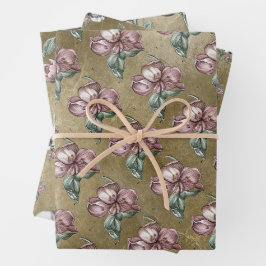 Vintage black and white hand drawn skull tattoo geschenkpapier set