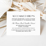 Vintage Black Art Deco Hochzeitsunterkünfte Begleitkarte<br><div class="desc">Vintage Hochzeitskarten mit eleganten und glamourösen Schriftart im Art Deko Stil,  ein klassisches Schwarz-Weiß-Farbschema und Text,  der für Ihre spezifischen Bedürfnisse personalisiert werden kann. Diese Version enthält eine Hotel- und Reservierungsinformation.</div>