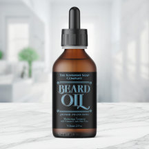 Vintage Black Beard Oil Bottle Label