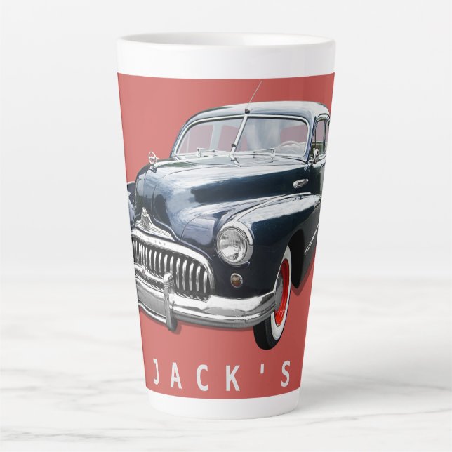 Vintage Black Buick Custom der 40er Jahre Milchtasse (Vorderseite)