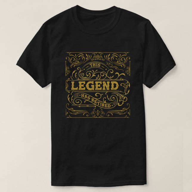 Vintage Black-Gold-Legende T-Shirt (Design vorne)