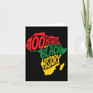 Vintage Black History Month 100 Illustration Karte