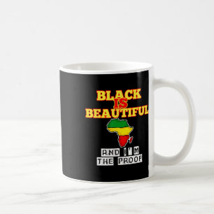 Vintage Black Is Beautiful ich bin der Beweis  Kaffeetasse