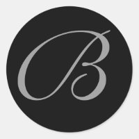 Vintage Black Mit Monogramm Wedding Envelopel Sieg