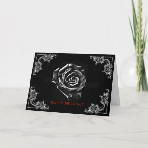 Vintage Black Rose von artD design Karte