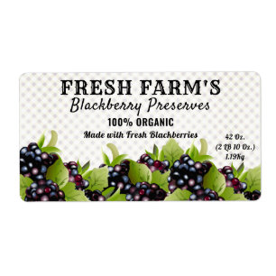 Vintage BlackBerry Fruchtkonservierung Jar Label