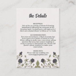 Vintage BlackBerry für Hochzeiten im Herbst Begleitkarte