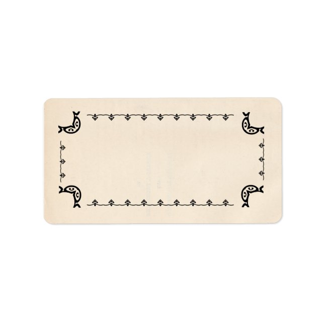 Vintage Blank-Herb-Labels Adressaufkleber (Vorne)