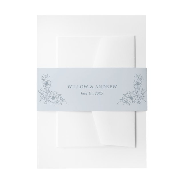 Vintage Blankopfband Einladungsbanderole (Vorderseite Beispiel)