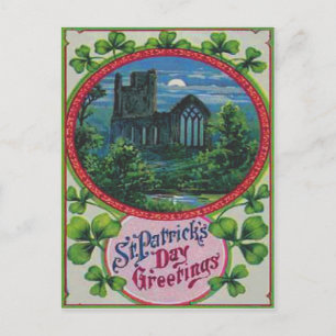 Vintage Blarney Castle St Patrick's Day Card Postkarte