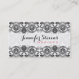 Vintage bläserne Spitze 2 Visitenkarte