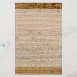Vintage Blatt-Musik durch Johann Sebastian Bach Briefpapier