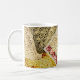 Vintage Blatt-Musik-musikalische Kaffeetasse