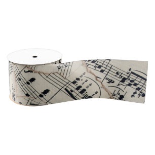 Vintage Blatt-Musik-Papier-Collage Ripsband