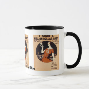Vintage Blatt-Musik-Tasse Tasse