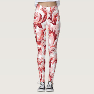 Vintage Blätter aus Spirale, dekorativ. Leggings