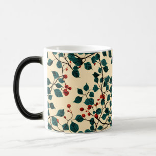Vintage-Blattmuster-Mug-Design Verwandlungstasse