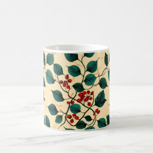 Vintage-Blattmuster-Mugge-Design Kaffeetasse
