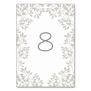 Vintage-Blattrahmen-Hochzeit Tischnummer