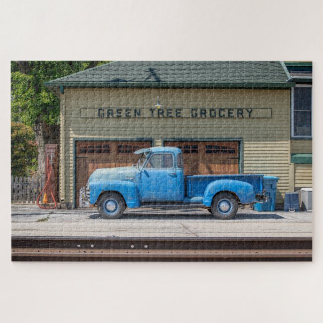 Vintage Blau Chevy Puzzle (Horizontal)