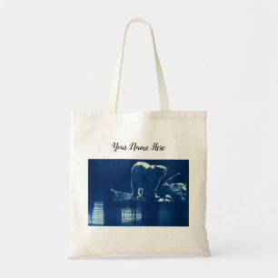 Vintage Blau Eisbär Fotografie-Tasche Tragetasche