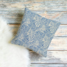 Vintage Blau im Stil von William Morris mit floral