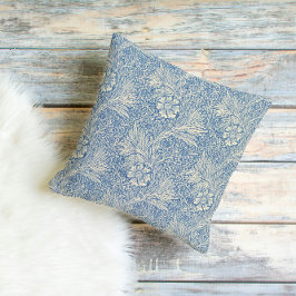 Vintage Blau im Stil von William Morris mit floral Kissen