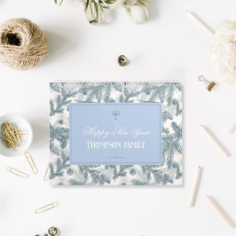 Vintage Blau Kiefern Botanischer Motivationskalend Kalender