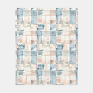 Vintage Blau & Rosé Malerisch Fleece-Decke Fleecedecke