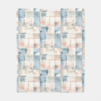 Vintage Blau & Rosé Malerisch Fleece-Decke Fleecedecke