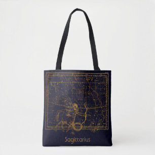 Vintage Blau Schütze-Zodiac Astrologie-Sternzeiche