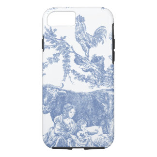 Vintage Blau Toile-Muster - Kuh & Liste Case-Mate iPhone Hülle
