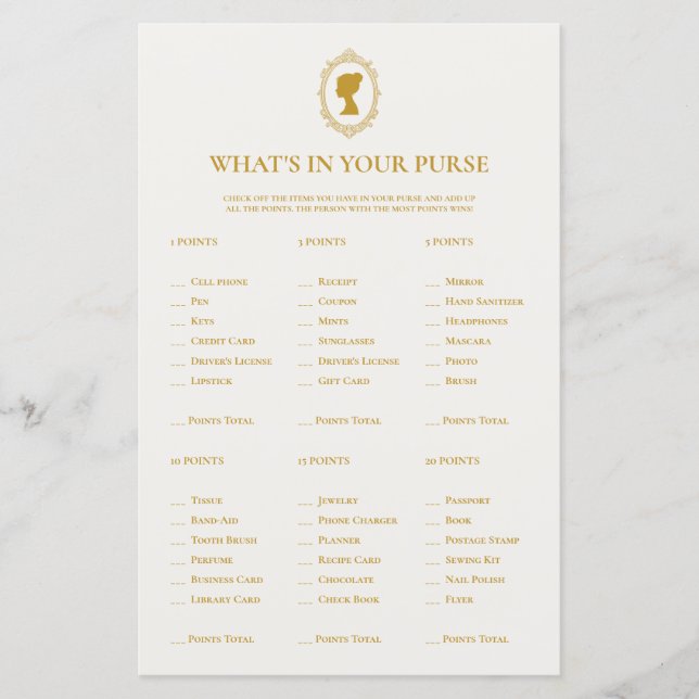 Vintage Blau - Was ist in deiner Handtasche - Brau (Vorderseite)