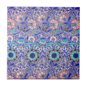 Vintage Blau William Morris's Corncockle Fliese